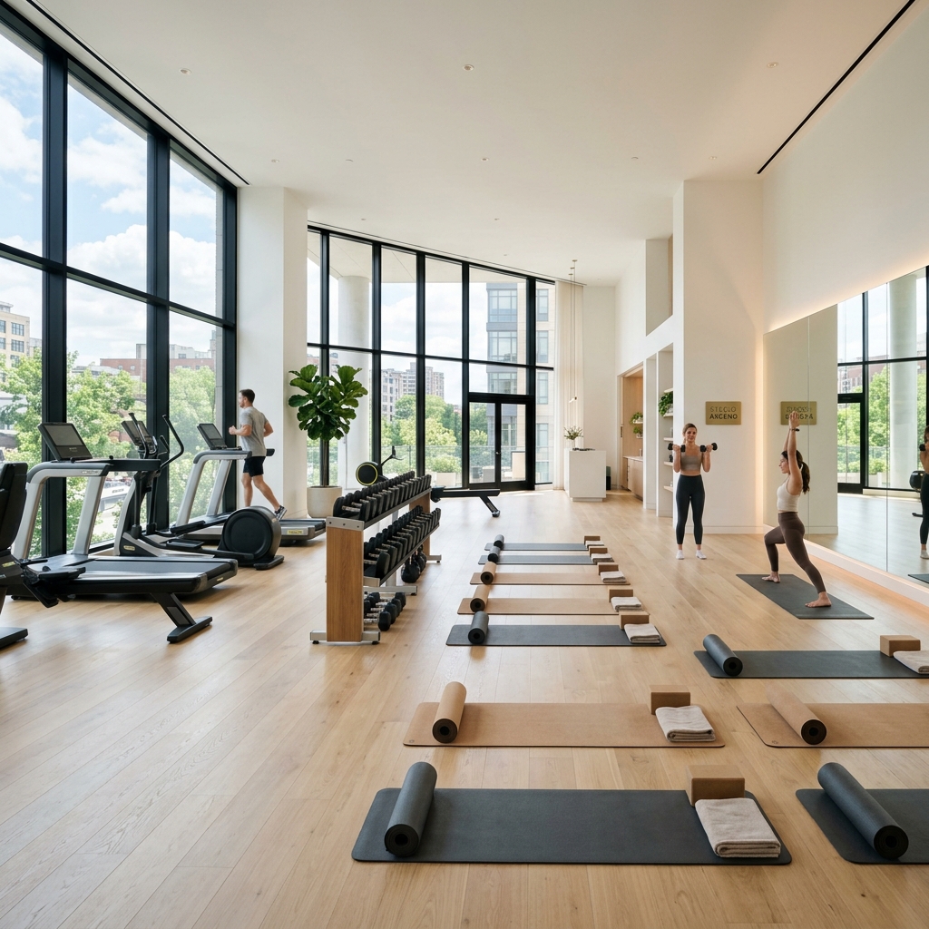 Modernes Boutique-Fitnessstudio